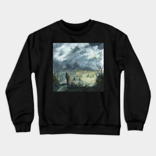 before the storm - traditional watercolor painting Crewneck Sweatshirt